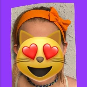 Orange Headband with Bow